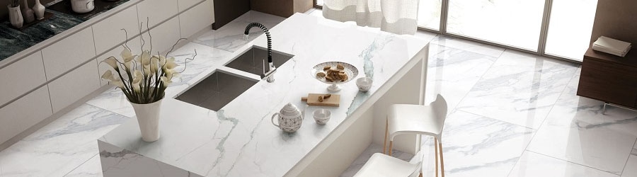 Столешница из керамогранита на кухню: практичность и привлекательность